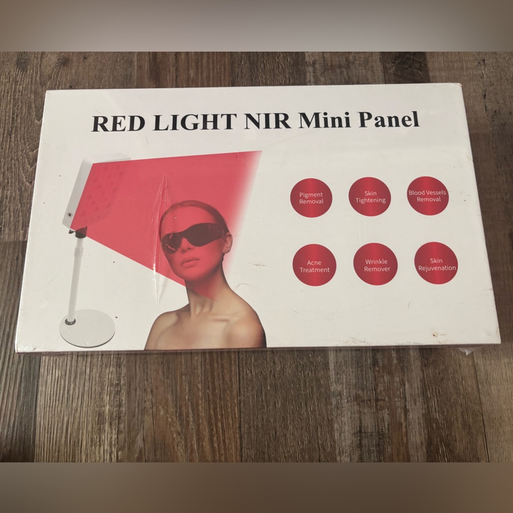 Red Light LED Beauty Panel • Compact Skincare Light Device